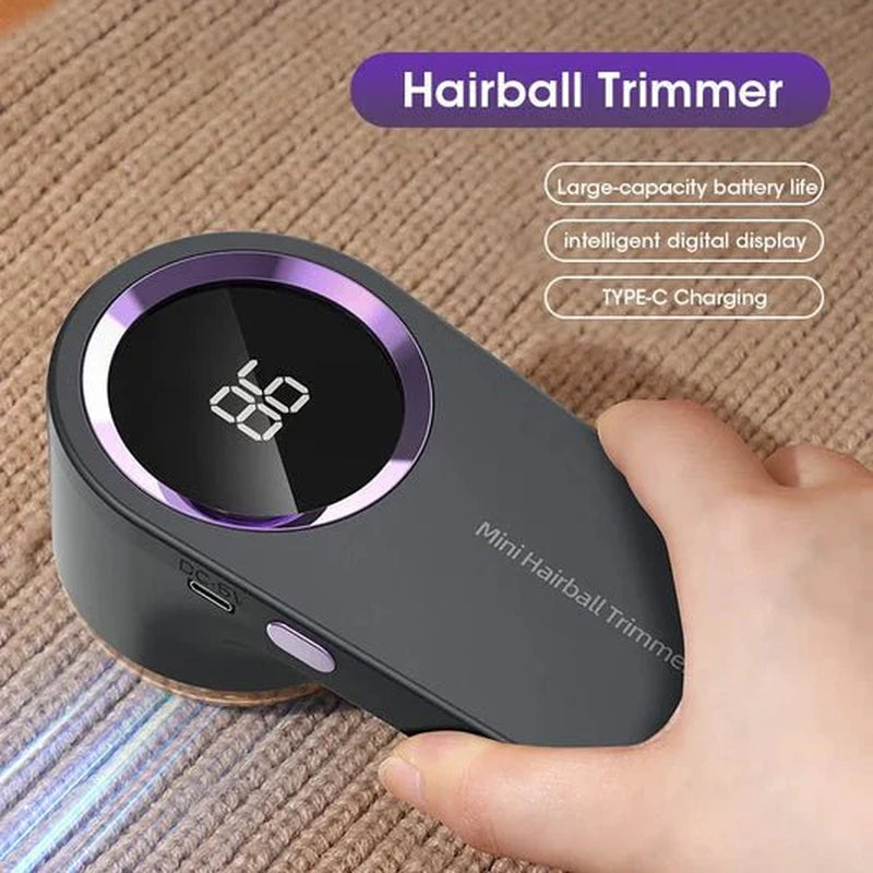 Digital Display Electric Lint Remover for Clothes - Electric Hairball Trimmer with LED Digital Display USB Charging Pellet Removes Lint from Clothes
