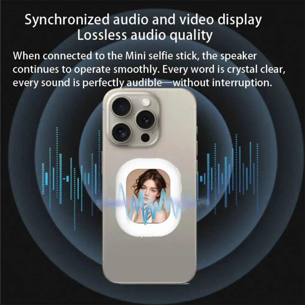Mini Wireless Selfie Monitor Screen,Magnetic 4K Selfie Monitor Screen with Vlog Live Stream /Selfies ,For Iphone/Android