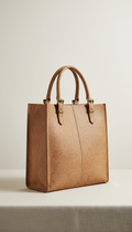 Coconut-Leather Structured Tote