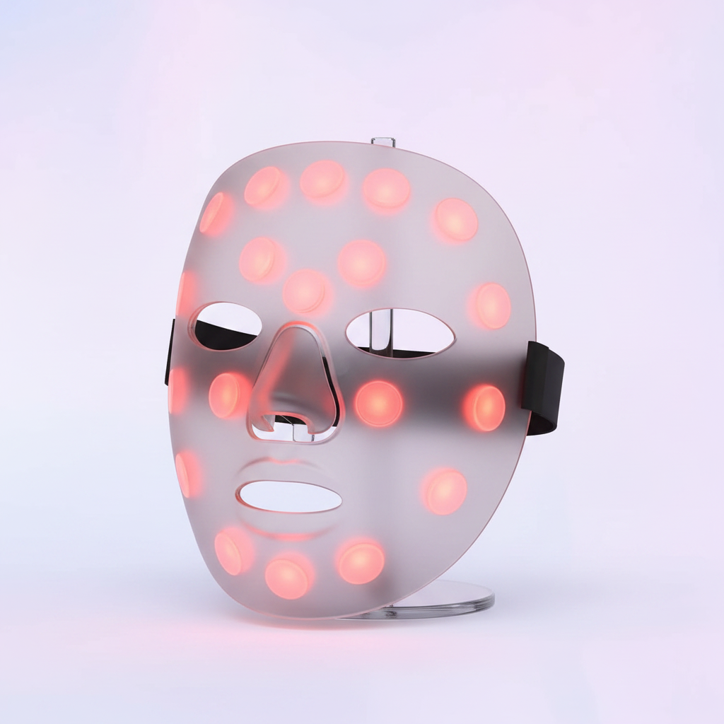 Hottoerak Red Light Therapy for Face, Portable and Soft LED Face Mask Light Therapy Suitable for Home or Travel