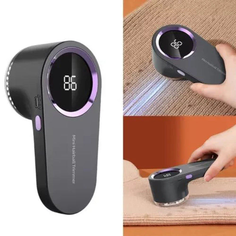 Digital Display Electric Lint Remover for Clothes - Electric Hairball Trimmer with LED Digital Display USB Charging Pellet Removes Lint from Clothes