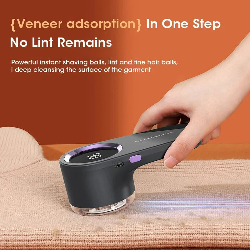 Digital Display Electric Lint Remover for Clothes - Electric Hairball Trimmer with LED Digital Display USB Charging Pellet Removes Lint from Clothes