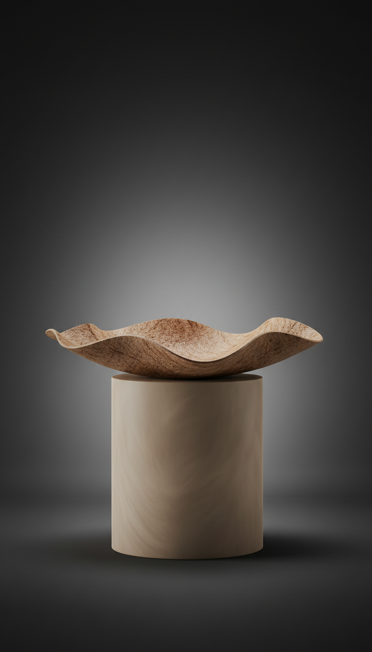 Coconut-Leather Sculptural Tray