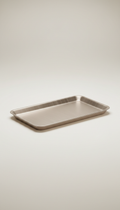 Brushed Metal Oval Tray
